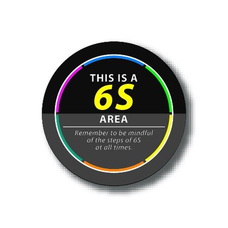 Ergomat 16in CIRCLE SIGNS - This Is A 6S Area DSV-SIGN 256 #1889 -UEN